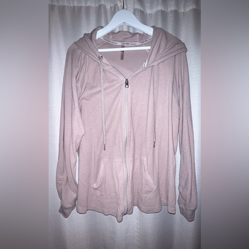 Calvin Klein Performance Pink Zip-Up Hoodie